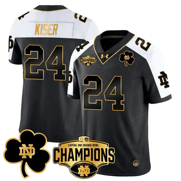 Personalized NDFI 2026 Orange Bowl Champions Jersey N5 - Gold Alternate / Jack Kiser Stitched