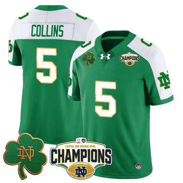 Personalized NDFI 2026 Orange Bowl Champions Jersey N5 - Green Alternate / Beaux Collins Stitched