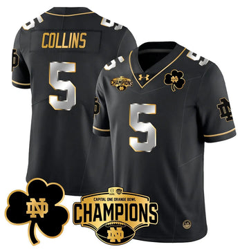 Personalized NDFI 2026 Orange Bowl Champions Jersey N5 - Black Limited / Beaux Collins Stitched
