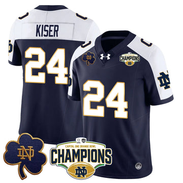 Personalized NDFI 2026 Orange Bowl Champions Jersey N5 - Navy Alternate / Jack Kiser Stitched