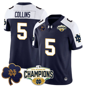Personalized NDFI 2026 Orange Bowl Champions Jersey N5 - Navy Alternate / Beaux Collins Stitched