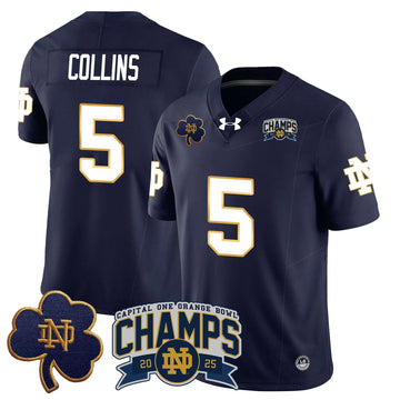 Personalized NDFI 2026 Orange Bowl Champions Jersey N6 - Navy / Beaux Collins Stitched
