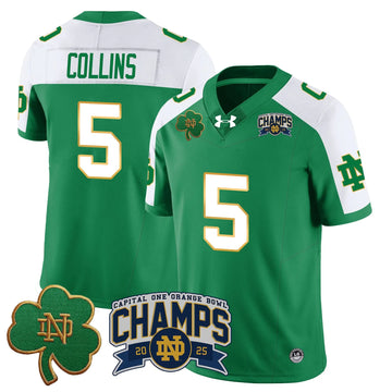 Personalized NDFI 2026 Orange Bowl Champions Jersey N6 - Green Alternate / Beaux Collins Stitched