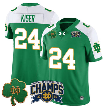 Personalized NDFI 2026 Orange Bowl Champions Jersey N6 - Green Alternate / Jack Kiser Stitched