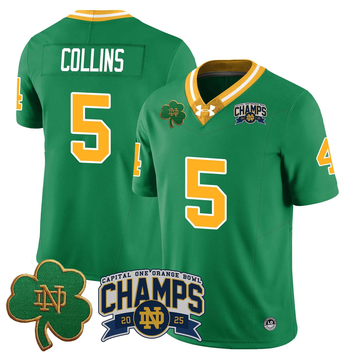 Personalized NDFI 2026 Orange Bowl Champions Jersey N6 - Throwback / Beaux Collins Stitched