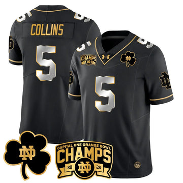 Personalized NDFI 2026 Orange Bowl Champions Jersey N6 - Black Limited / Beaux Collins Stitched