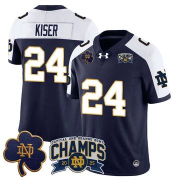 Personalized NDFI 2026 Orange Bowl Champions Jersey N6 - Navy Alternate / Jack Kiser Stitched