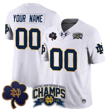Personalized Custom NDFI 2026 Orange Bowl Champions Jersey N6 - White Stitched
