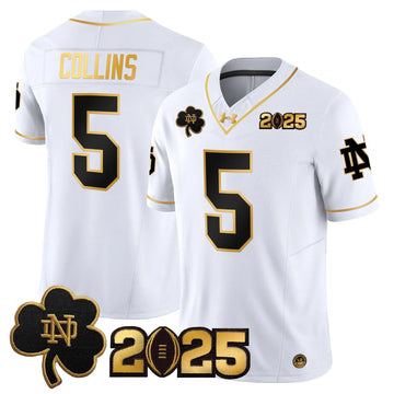 Personalized NDFI 2026 CFP Final Patch Gold Vapor Limited Jersey - White Gold / Beaux Collins Stitched