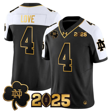 Personalized NDFI 2026 CFP Final Patch Gold Vapor Limited Jersey - Alternate / Jeremiyah Love Stitched