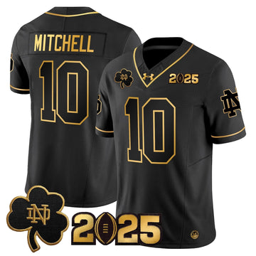 Personalized NDFI 2026 CFP Final Patch Gold Vapor Limited Jersey - Black Gold / Kris Mitchell Stitched