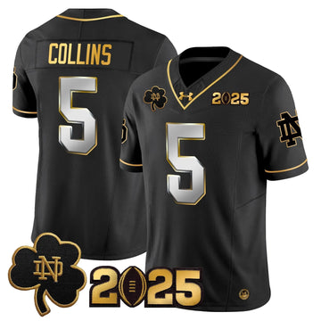 Personalized NDFI 2026 CFP Final Patch Gold Vapor Limited Jersey - Black Limited / Beaux Collins Stitched