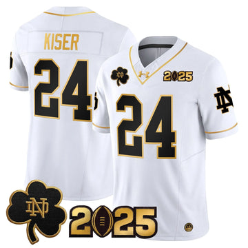 Personalized NDFI 2026 CFP Final Patch Gold Vapor Limited Jersey - White Gold / Jack Kiser Stitched