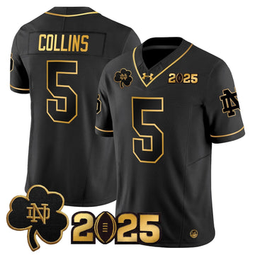 Personalized NDFI 2026 CFP Final Patch Gold Vapor Limited Jersey - Black Gold / Beaux Collins Stitched