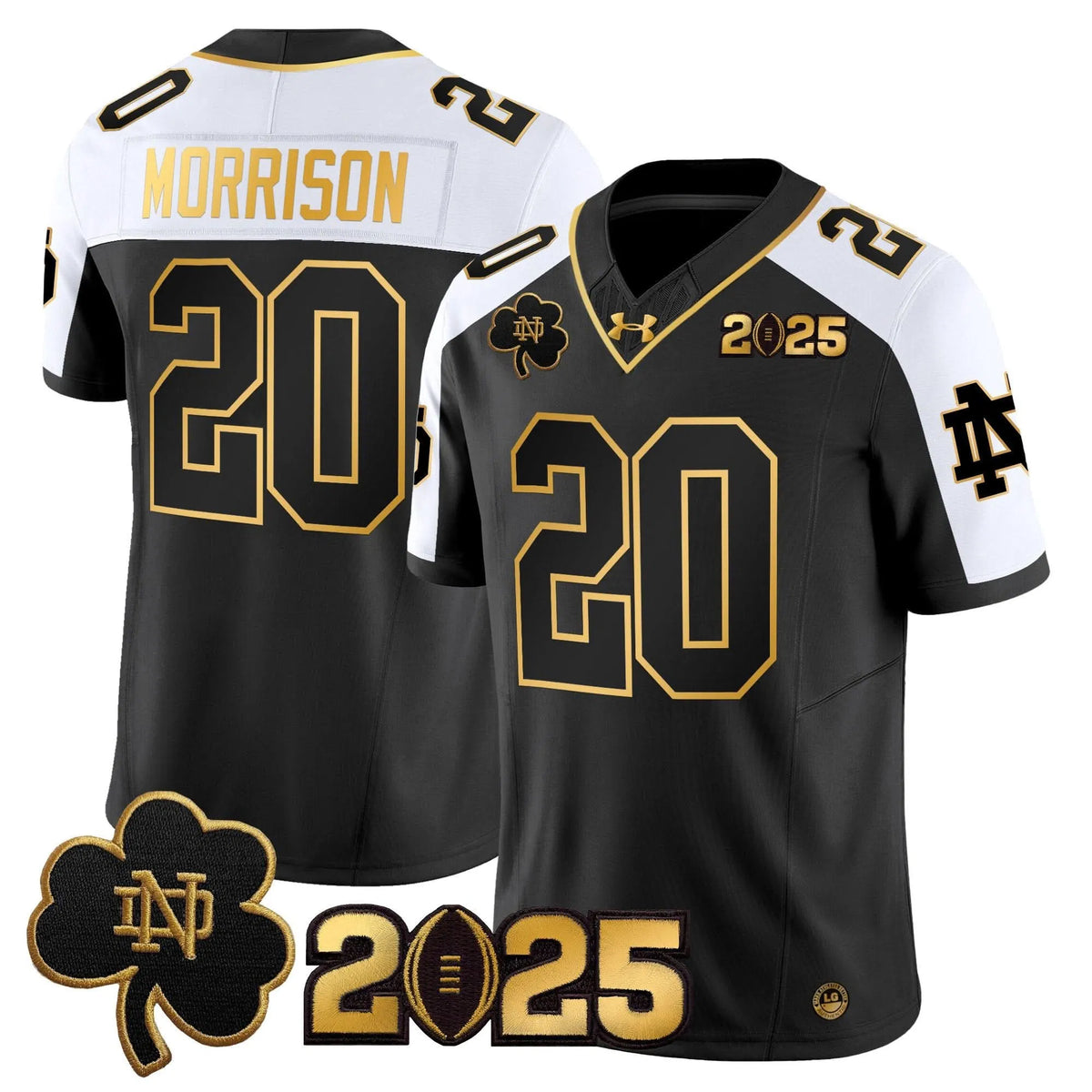 Personalized NDFI 2026 CFP Final Patch Gold Vapor Limited Jersey - Alternate / Benjamin Morrison Stitched