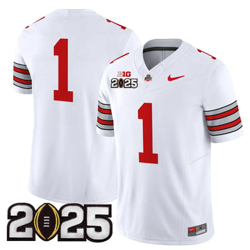 Personalized OSB 'Heritage Stripe' 2026 CFP Final Patch Vapor Limited Jersey - White / #1 Team Stitched