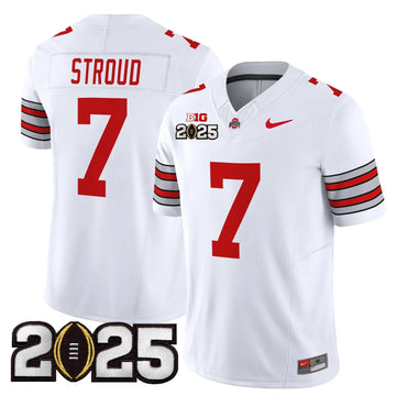 Personalized OSB 'Heritage Stripe' 2026 CFP Final Patch Vapor Limited Jersey - White / C J Stroud Stitched