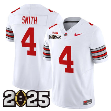 Personalized OSB 'Heritage Stripe' 2026 CFP Final Patch Vapor Limited Jersey - White / Jeremiah Smith Stitched