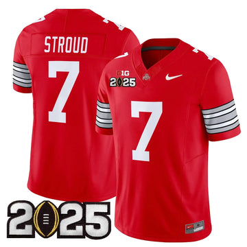 Personalized OSB 'Heritage Stripe' 2026 CFP Final Patch Vapor Limited Jersey - Red / C J Stroud Stitched