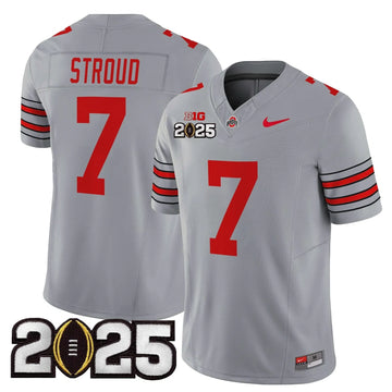 Personalized OSB 'Heritage Stripe' 2026 CFP Final Patch Vapor Limited Jersey - Gray / C J Stroud Stitched