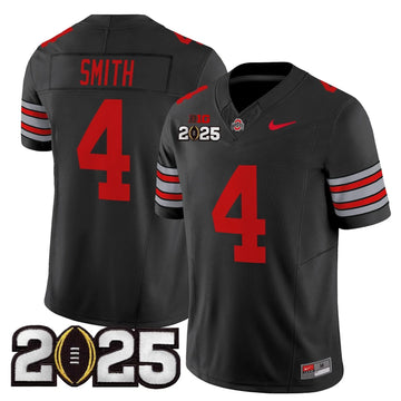 Personalized OSB 'Heritage Stripe' 2026 CFP Final Patch Vapor Limited Jersey - Black / Jeremiah Smith Stitched