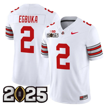 Personalized OSB 'Heritage Stripe' 2026 CFP Final Patch Vapor Limited Jersey - White / Emeka Egbuka Stitched