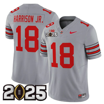Personalized OSB 'Heritage Stripe' 2026 CFP Final Patch Vapor Limited Jersey - Gray / Marvin Harrison Jr. Stitched