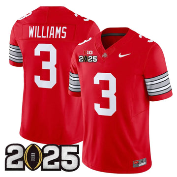 Personalized OSB 'Heritage Stripe' 2026 CFP Final Patch Vapor Limited Jersey - Red / Miyan Williams Stitched