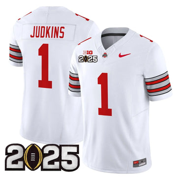 Personalized OSB 'Heritage Stripe' 2026 CFP Final Patch Vapor Limited Jersey - White / Quinshon Judkins Stitched