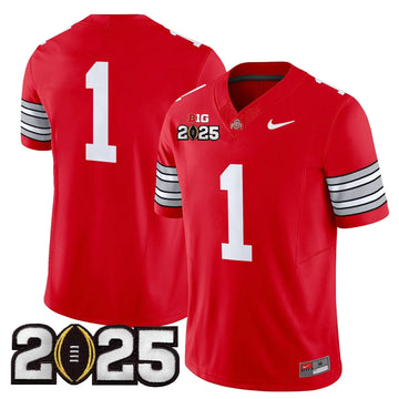 Personalized OSB 'Heritage Stripe' 2026 CFP Final Patch Vapor Limited Jersey - Red / #1 Team Stitched