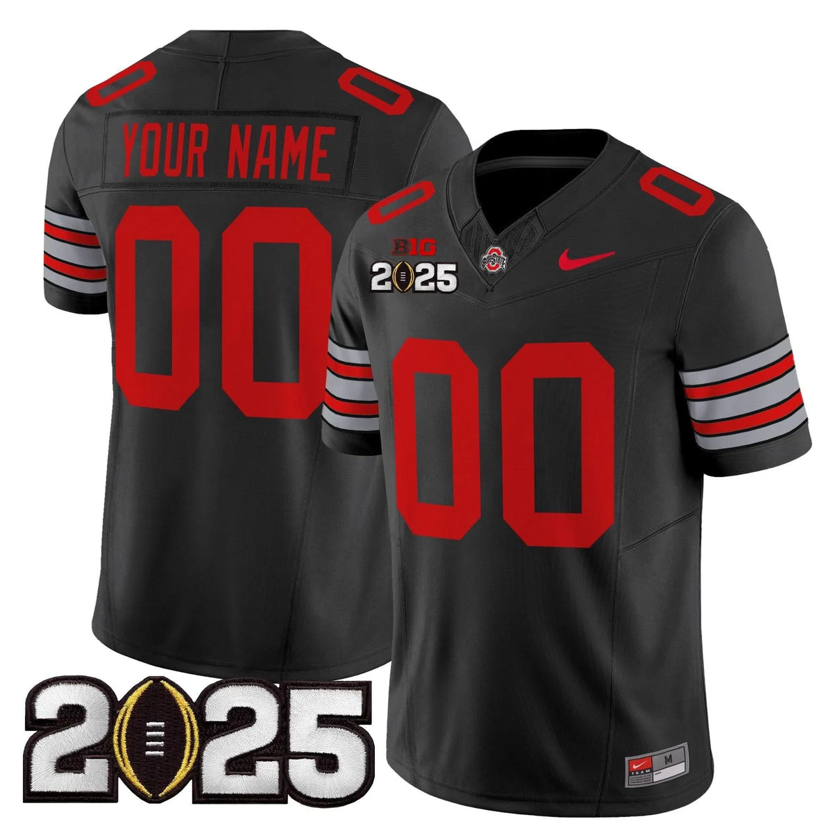 Personalized OSB 'Heritage Stripe' 2026 CFP Final Patch Vapor Limited Custom Jersey - Black Stitched