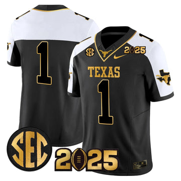 Personalized TL 2026 CFP Final Gold Patch Vapor Limited Jersey - Alternate / #1 Team Stitched