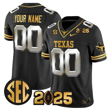 Personalized TL 2026 CFP Final Gold Patch Vapor Limited Custom Jersey - Black Limited Stitched