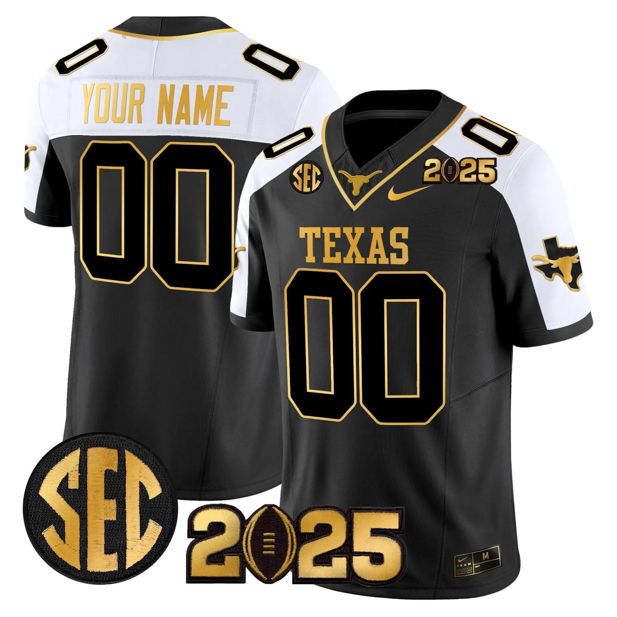 Personalized TL 2026 CFP Final Gold Patch Vapor Limited Custom Jersey - Alternate Stitched