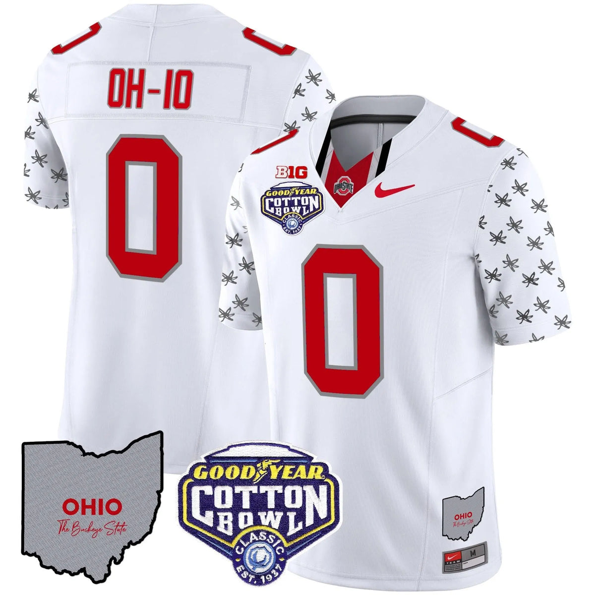 Personalized OSB Cotton Bowl Patch Vapor Limited Jersey - White Limited / OH-IO Stitched