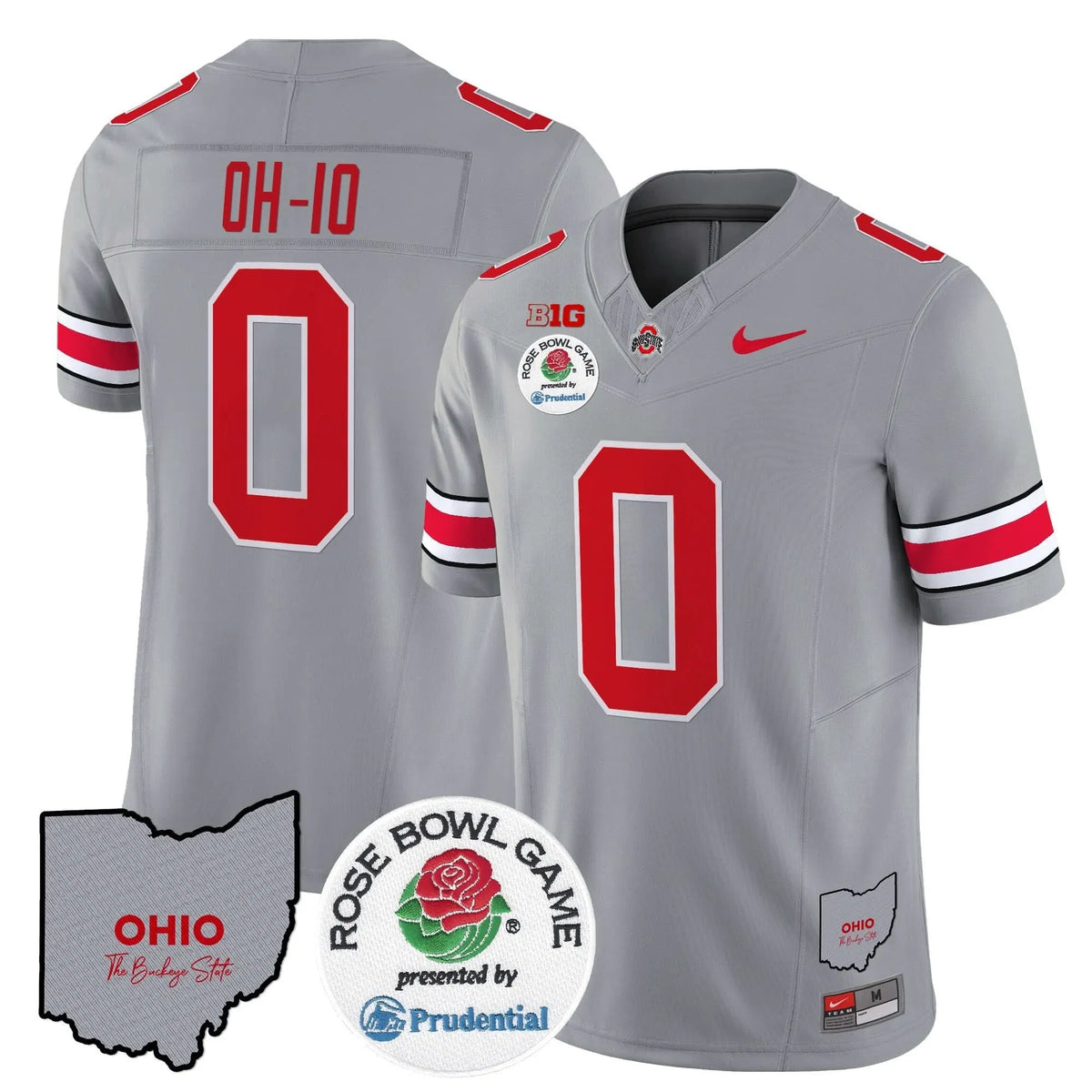 Personalized OSB Rose Bowl Vapor Limited Jersey V2 - Gray / OH-IO Stitched