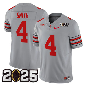 Personalized OSB 'Heritage Stripe' 2026 CFP Final Patch Vapor Limited Jersey - Gray / Jeremiah Smith Stitched