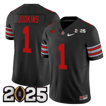 Personalized OSB 'Heritage Stripe' 2026 CFP Final Patch Vapor Limited Jersey - Black / Quinshon Judkins Stitched
