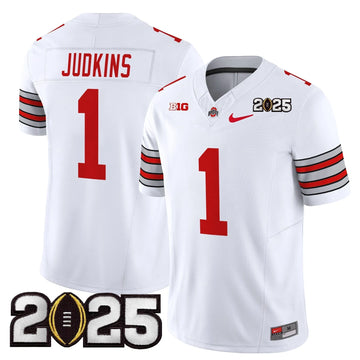 Personalized OSB 'Heritage Stripe' 2026 CFP Final Patch Vapor Limited Jersey - White / Quinshon Judkins Stitched