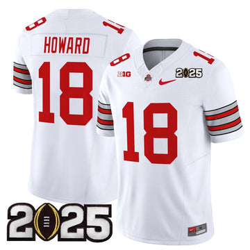Personalized OSB 'Heritage Stripe' 2026 CFP Final Patch Vapor Limited Jersey - White / Will Howard Stitched