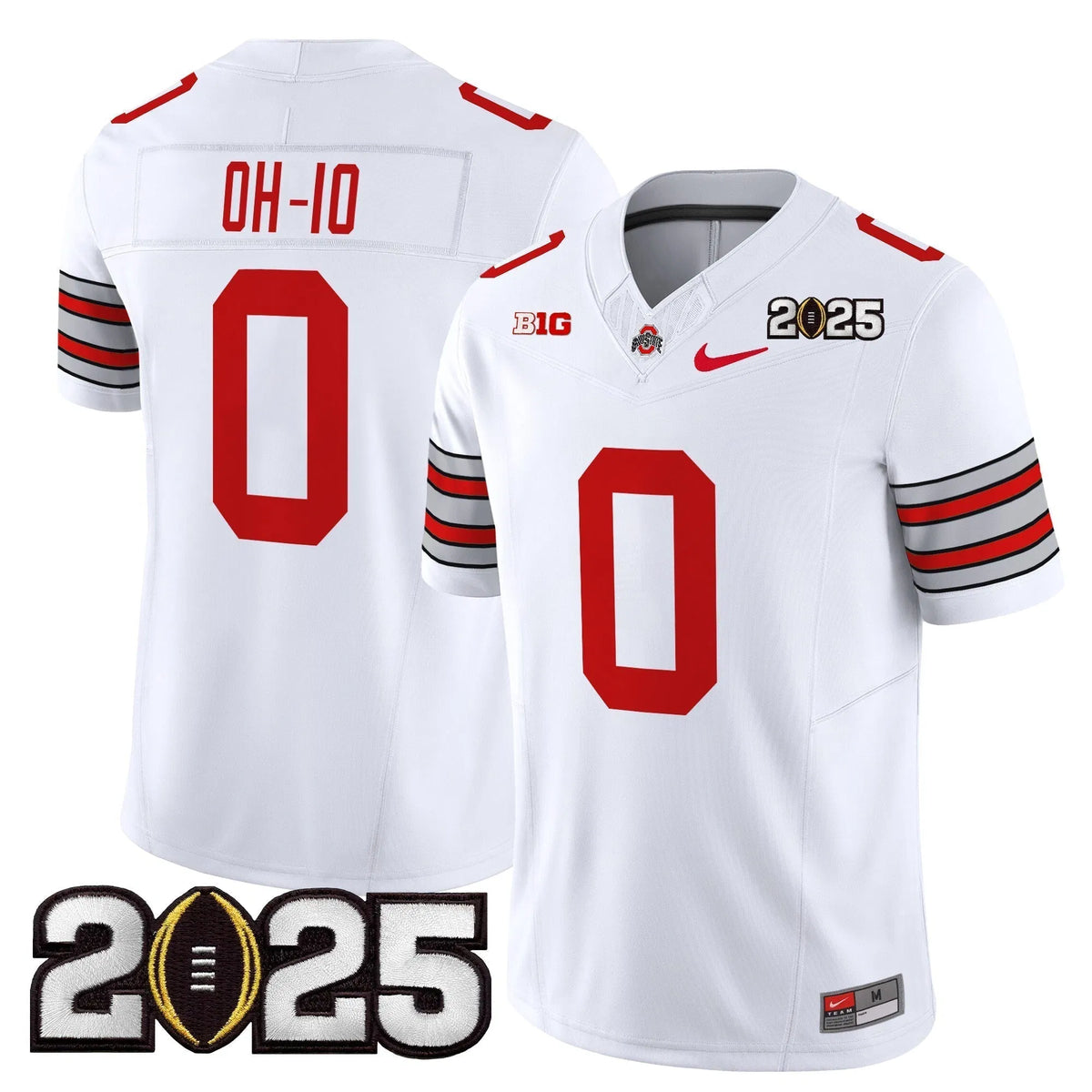 Personalized OSB 'Heritage Stripe' 2026 CFP Final Patch Vapor Limited Jersey - White / OH-IO Stitched