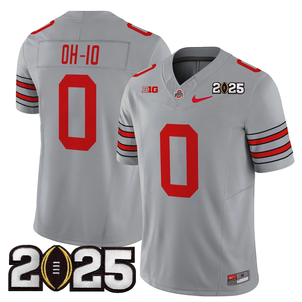 Personalized OSB 'Heritage Stripe' 2026 CFP Final Patch Vapor Limited Jersey - Gray / OH-IO Stitched