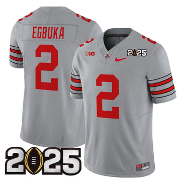 Personalized OSB 'Heritage Stripe' 2026 CFP Final Patch Vapor Limited Jersey - Gray / Emeka Egbuka Stitched