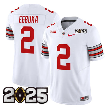 Personalized OSB 'Heritage Stripe' 2026 CFP Final Patch Vapor Limited Jersey - White / Emeka Egbuka Stitched