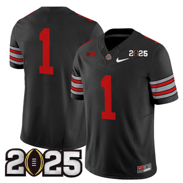 Personalized OSB 'Heritage Stripe' 2026 CFP Final Patch Vapor Limited Jersey - Black / #1 Team Stitched
