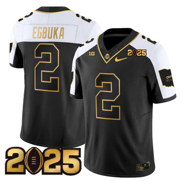 Personalized OSB 'Heritage Stripe' CFP Final Patch Gold Vapor Limited Jersey - Alternate / Emeka Egbuka Stitched
