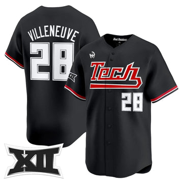 Personalized TTU 2026 Big 12 XII Patch Vapor Premier Limited Jersey - Stitched - Robin Villeneuve Stitched