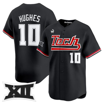 Personalized TTU 2026 Big 12 XII Patch Vapor Premier Limited Jersey - Stitched - Logan Hughes Stitched