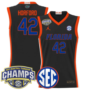Personalized FG 2026 SEC Conference Tournament Champions Basketball Jersey - Stitched - Black / Al Horford Stitched