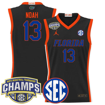 Personalized FG 2026 SEC Conference Tournament Champions Basketball Jersey - Stitched - Black / Joakim Noah Stitched